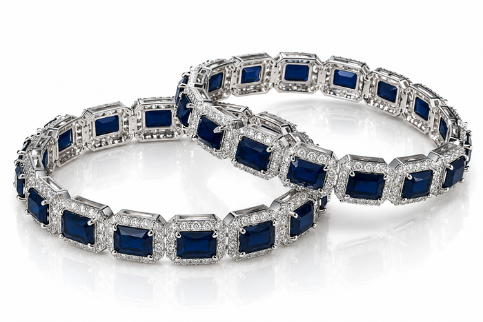 Sapphire Bangles Set