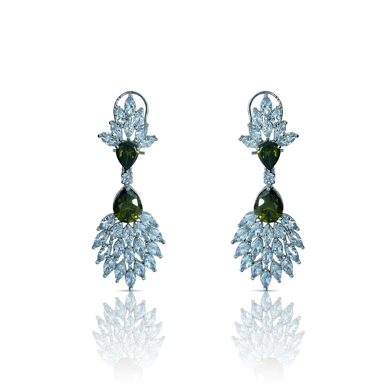 Statement Emerald Earrings